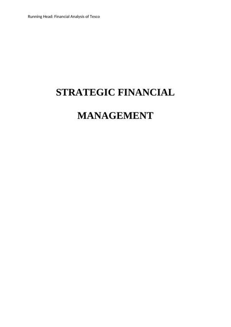 financial analysis  tesco desklib