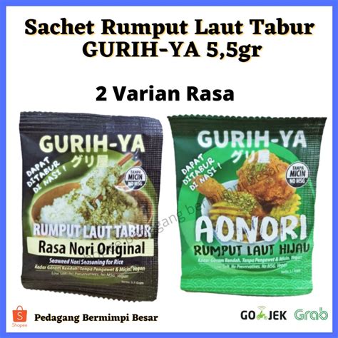 Jual Gurih Ya Seaweed Nori Seasoning Abon Rumput Laut Sachet Gr