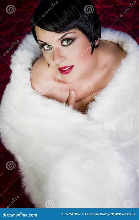 Sensuous Short Haired Brunette Woman Stock Image Image Of Nice Fascinating