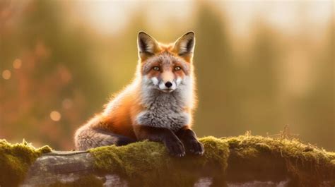 Premium AI Image | Wild red fox portrait in natural habitat