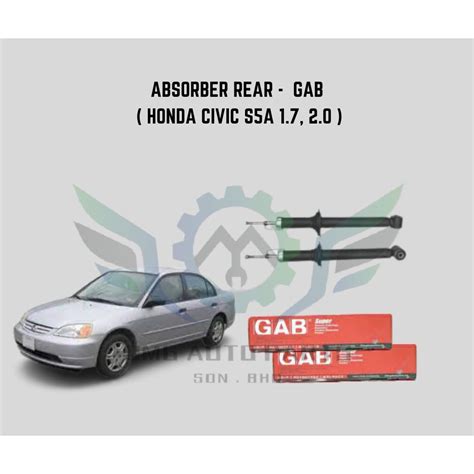 GABABSORBER REAR HONDA CIVIC S5A 1 7 2 0 GAS 1 PAIR Shopee Malaysia