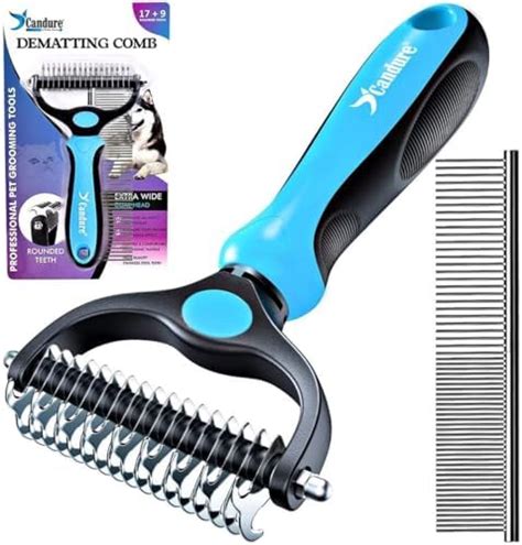 Seducte Pet Grooming Brush Double Sided Shedding Comb