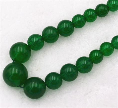 Beautiful Mm Natural Genuine Green Jade Gemstone Round Beads Loose