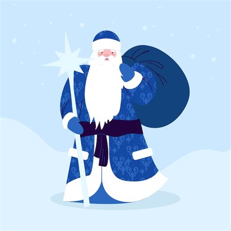 Premium Vector | Flat ded moroz illustration