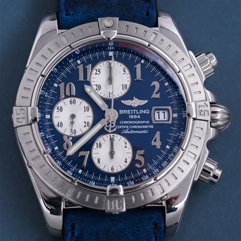 Breitling Chronomat Evolution Chronograph Blue Dial A Men