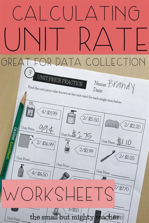 Unit Price Worksheets