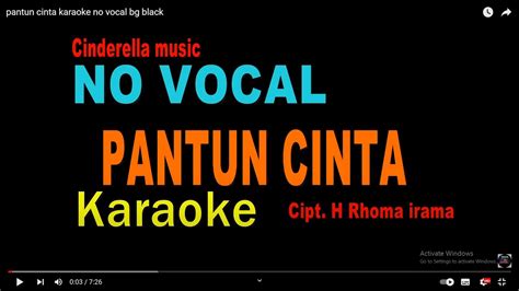 Pantun Cinta Karaoke No Vocal Bg Black Youtube