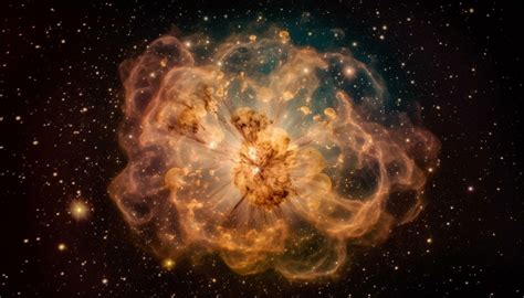 Supernova explosion creates abstract galaxy in fiery natural phenomenon ...