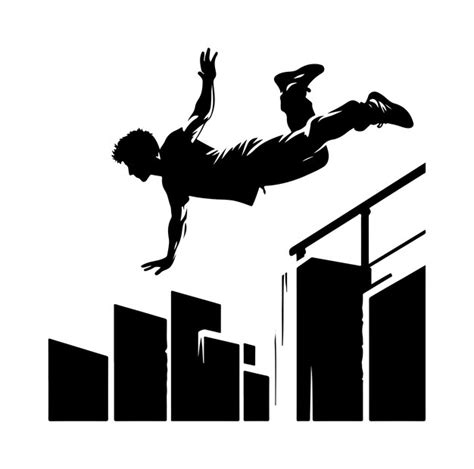 PARKOUR Vector Silhouette Graphic Illustration Premium AI Generated