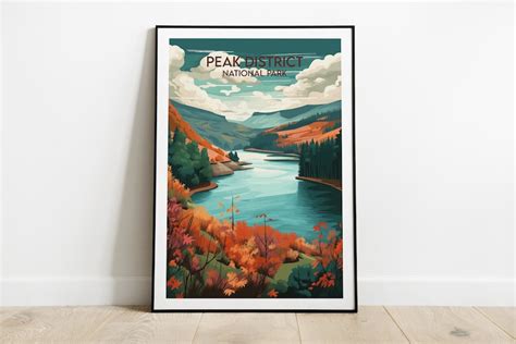 Peak District National Park Print England UK Poster Custom Personalised