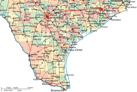 Regional Map of Southern Texas