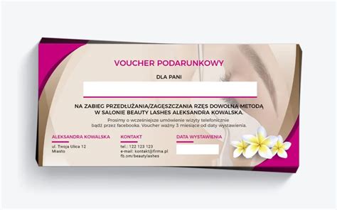 Voucher Podarunkowy Przed U Anie Rz S Wz R Ze Zdj Ciem Zabiegu