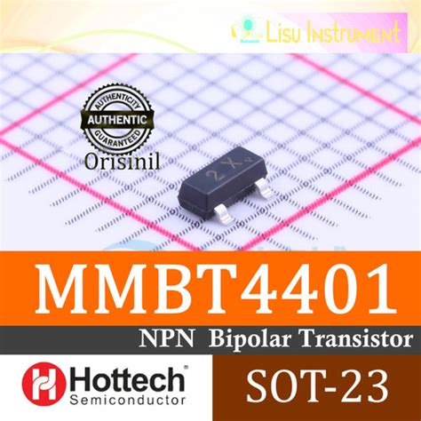 Jual MMBT4401 40V 600mA NPN Bipolar Transistor 2X SOT 23 Hottech