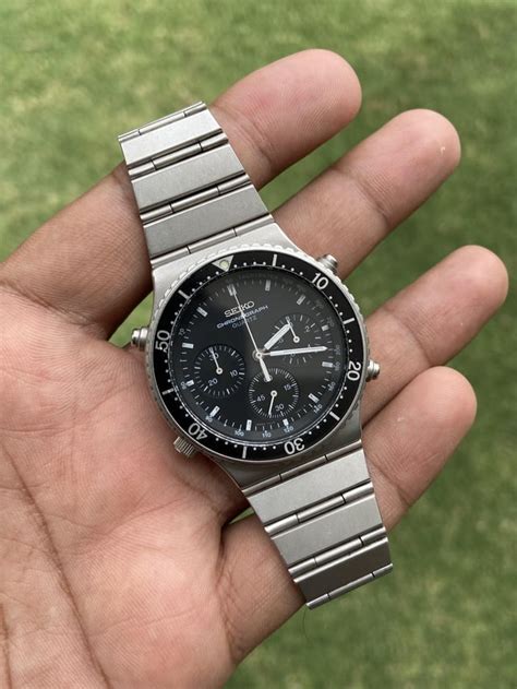 Seiko Speedmaster Quartz Chronograph 7a28 7040 1982 Vintage Pre Owned