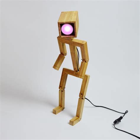 Jaffu Wooden Articulated Design Lamp In The Form Of A Etsy In