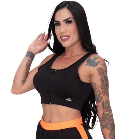 Top Fitness Zíper Academia Alta Sustentação Shopee Brasil