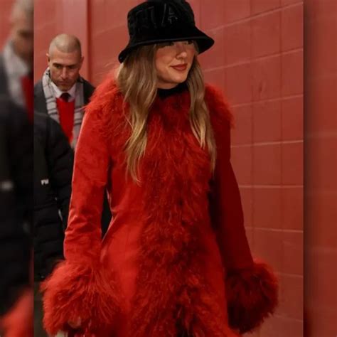 Taylor Swift Chiefs Fur Coat Leathers Jackets Uk London