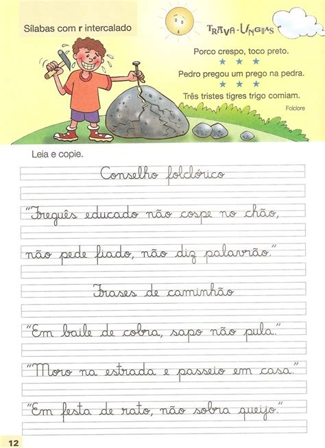 Atividade De Caligrafia Texto - Textos e Atividades de Caligrafia para imprimir. - SÓ ESCOLA | Livros ...