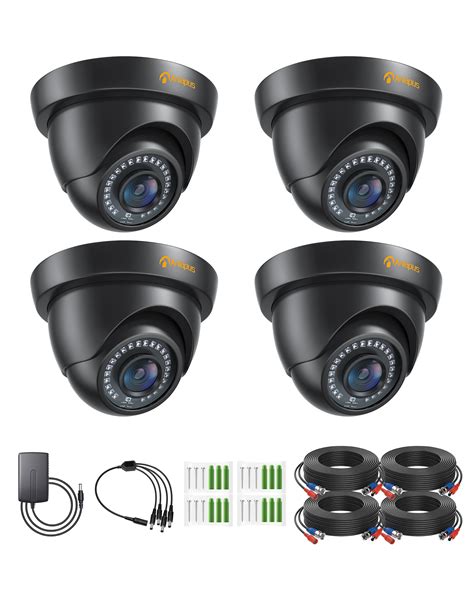 4 Pack 1080p Outdoor Dome Security Camera Set