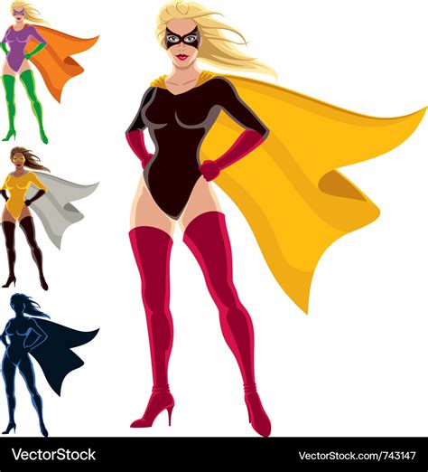 Superhero Female Royalty Free Vector Image Vectorstock