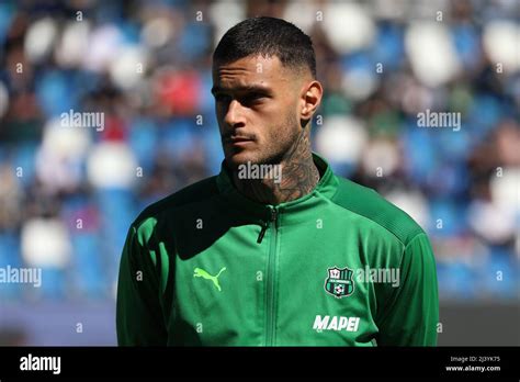 Gianluca Scamacca of US SASSUOLO looks on during the Serie A match ...