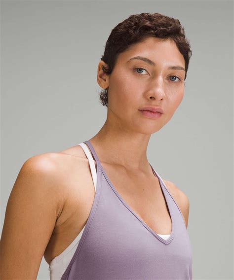 Lululemon Modal Silk Yoga Tank Top Purple Ash Lulu Fanatics