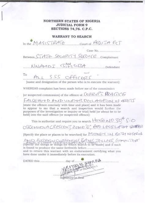 Photos Of Search Warrants Issued By The Court To Search Homes Of The