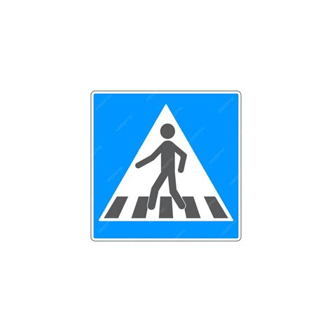 Premium Vector Pedestrian Man Walking Zebra Road Sign