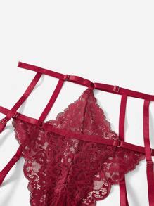 Conjunto De Lingerie De Renda Floral Shein Brasil