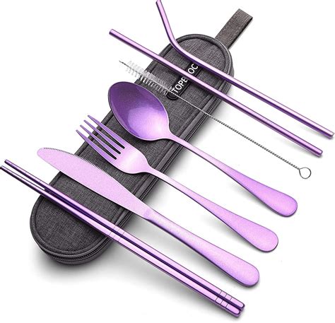 Portable Stainless Steel Flatware Set Travel Camping Cutlery Set