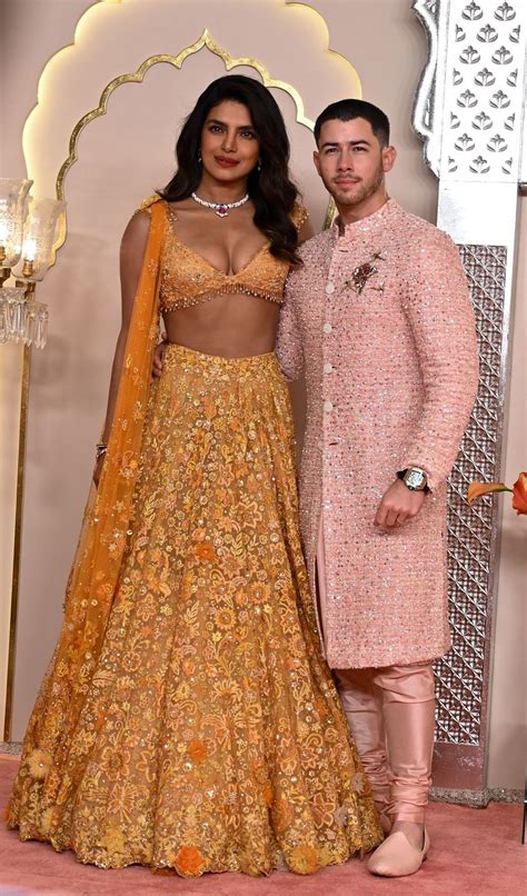 Priyanka Chopra Looks Stunning In Embroidered Yellow Gold Lehenga In