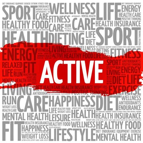 ACTIVE Word Cloud Fitness Stock Vector By Dizanna 156331982