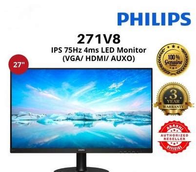 Philips 271V8 27 IPS 75Hz 4ms LED Monitor VGA HDMI AUXO Computers