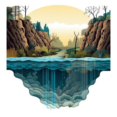 Premium Ai Image There Is A Picture Of A River With A Waterfall In