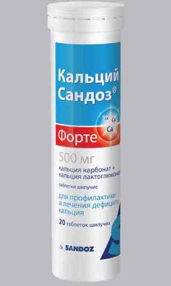 Витамины Sandoz Кальций Сандоз® Форте | отзывы
