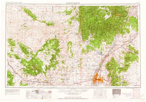 Albuquerque Nm 1962 250000 Scale Map By United States Geological