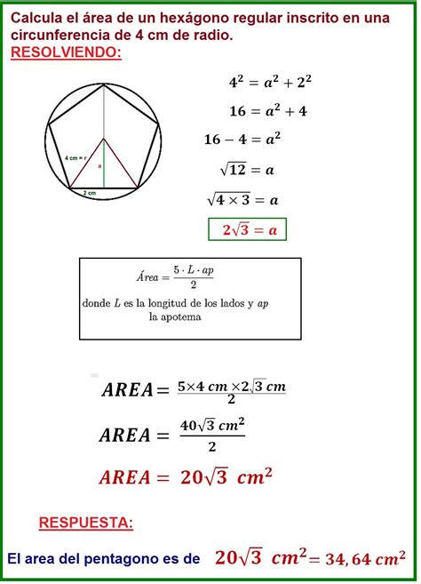 Leer Lejos Soleado Como Calcular El Area De Un Hexagono Inscrito En Una