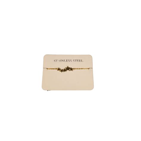 Pulsera acero estrellitas doradas – Hermandad de la Estrella