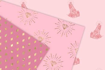 Pink Princess Digital Paper By Digital Curio Tpt