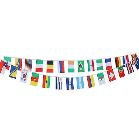 Fifa World Cup All 32 Teams Flags Bunting Football Soccer Banner 9m