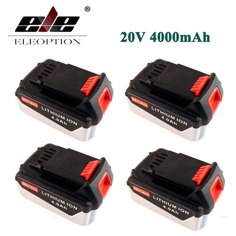 ELEOPTION Para Black Decker 4 PCS Ferramenta De Poder Da Bateria