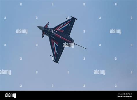 Raf Eurofighter Typhoon Displaying At Blackpool Air Show 2022 Stock