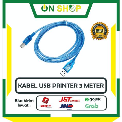 Jual Kabel Usb Printer 3m 3 Meter 3 M Kabel Printer 3m High Quality Shopee Indonesia