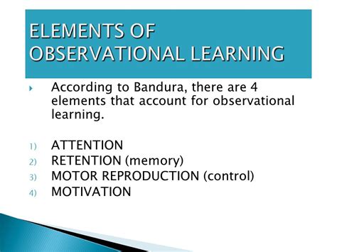 Observational Learning Bandura