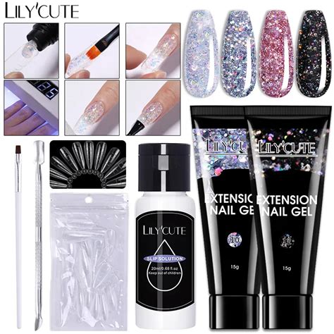 Litoxique Kit De Gel D Extension D Ongles Pour Manucure Gel Acrylique