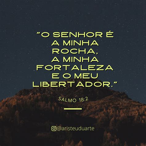 O Senhor é a minha rocha a minha fortaleza e o meu libertador Salmo