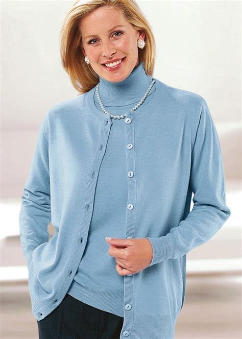 Pin By Trine On Blue Twinsets Cardigan Sweater Sets Casual Cardigans