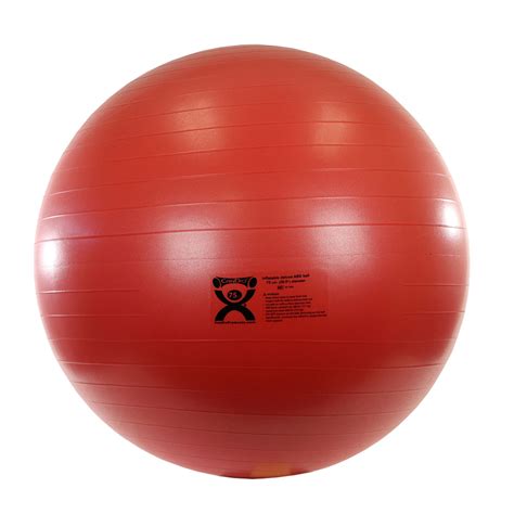 Cando Deluxe Anti Burst Exercise Ball Red 75cm 1009001 W40140