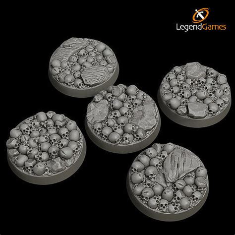 Legendgames Skull Bases 28 5mm Round X5 3d Model 3d Printable Cgtrader