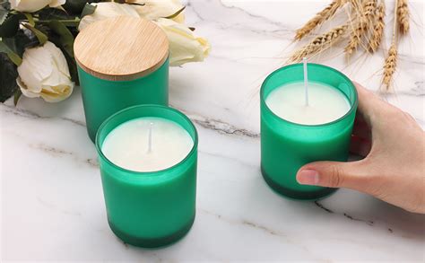 Amazon Antimbee Pack Oz Emerald Green Glass Candle Jars With